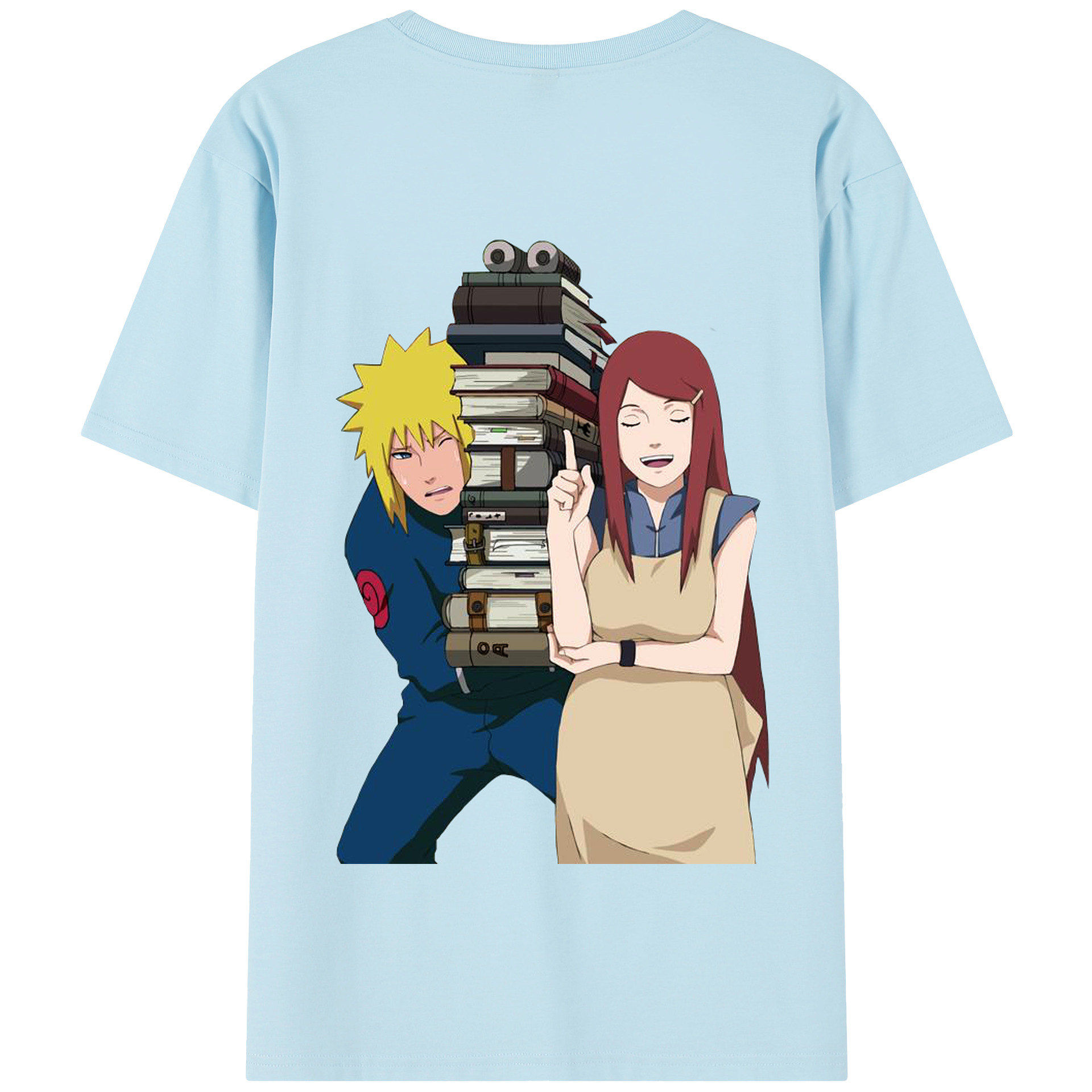 （画像用） NARUTO -ナルト- 波風 ミナト Namikaze Minato 綿100％半袖Tシャツ（背面プリント）